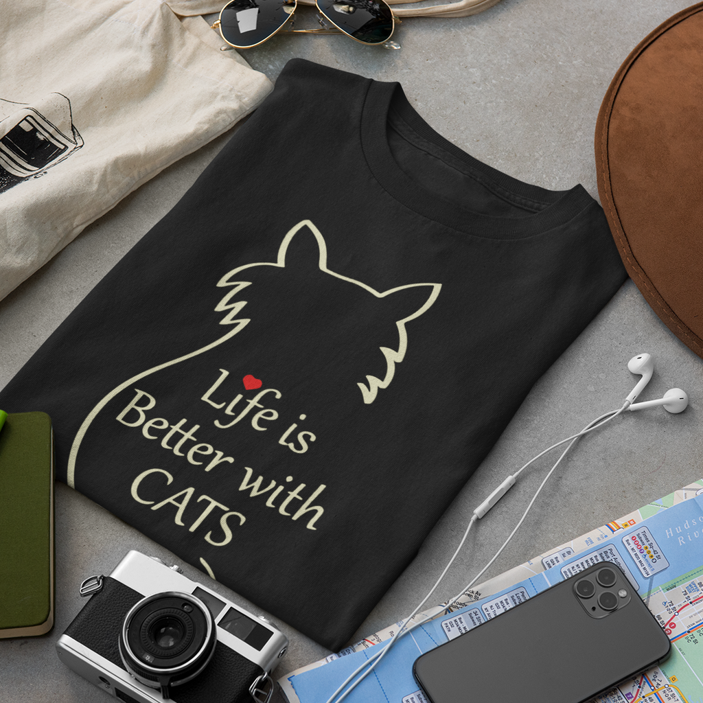 Life Is Better With Cats - Unisex T-Shirt